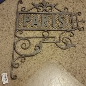 New Distressed Metal sign Paris